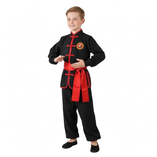 STIOEDYUAN Kids Kung Fu Suits Tai Chi Uniform Chinese Martial Art Wing Chun Clothing Sets Black 67 Years - Image 1