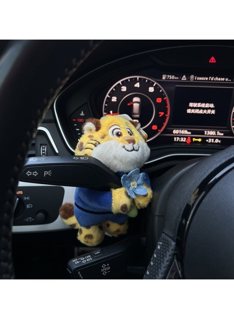 general Car interior decorations bouquet leopard police officer car pocket decoration doll car turn signal ornaments can be used as new car gifts - Image 1