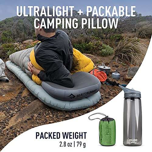 Sea to Summit Aeros Premium Inflatable Travel Pillow, Regular (13.4 x 9.4), Lime - Image 2