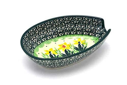 Polish Pottery Spoon Rest  Daffodil