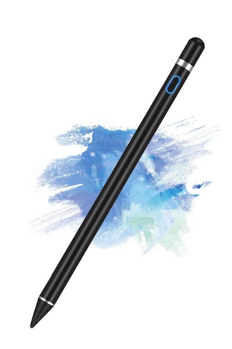 UMIXPRO Active Stylus Pen Black fine Tip for iPad Apple iPhone Samsung Tablets on iOS and Android Capacitive Touchscreen Take Note HandWritten Draw no lags Skipping Rechargeable - Image 1