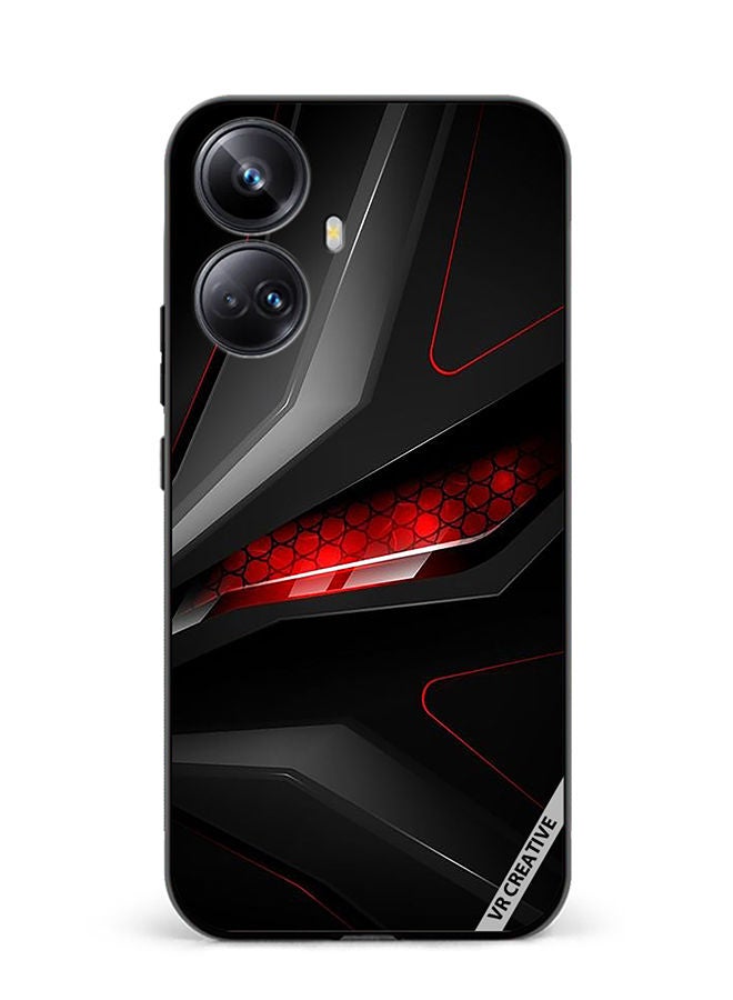 VR CREATIVE غطاء حماية لهاتف Realme 10 Pro Plus بتصميم نسيج نيون متعدد الألوان - Image 1