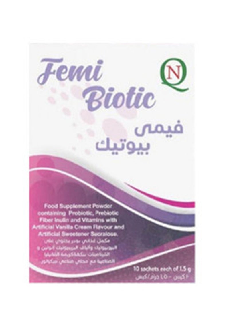 Noor AlQmar Femi Biotic with Probiotic to Boost Women’s Immunity – 10 Sachets  - Image 1