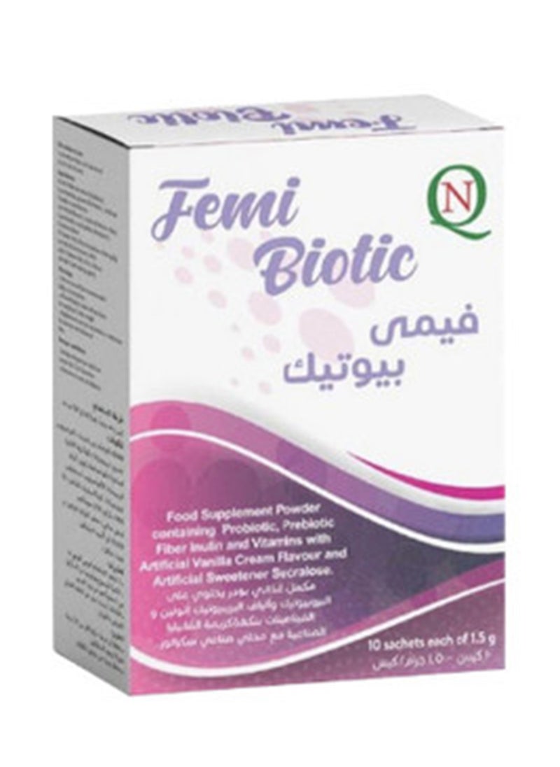 Noor AlQmar Femi Biotic with Probiotic to Boost Women’s Immunity – 10 Sachets  - Image 2