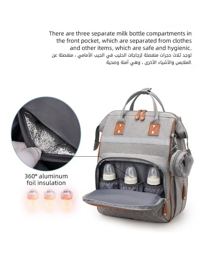 هوكور حقيبة الحفاضات حقيبة الظهر, حقيبة الحفاضات حقيبة الظهر, تغيير الأطفال حقائب, متعددة الوظائف السفر ظهر حزمة الأمومة, سعة كبيرة, مقاومة للماء وأنيقة - Image 5