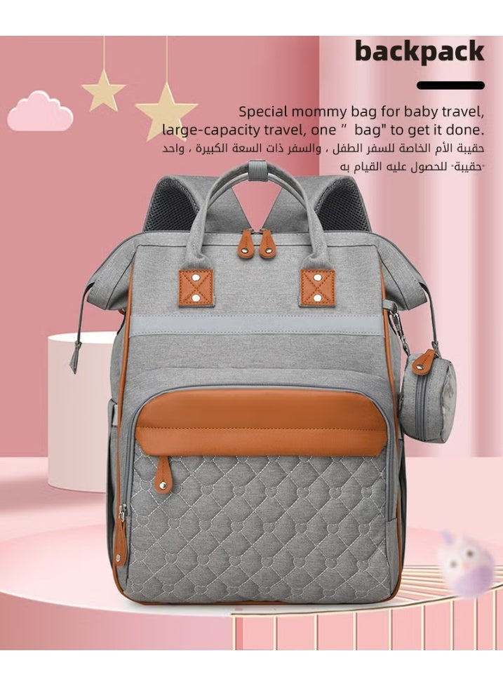 هوكور حقيبة الحفاضات حقيبة الظهر, حقيبة الحفاضات حقيبة الظهر, تغيير الأطفال حقائب, متعددة الوظائف السفر ظهر حزمة الأمومة, سعة كبيرة, مقاومة للماء وأنيقة - Image 2