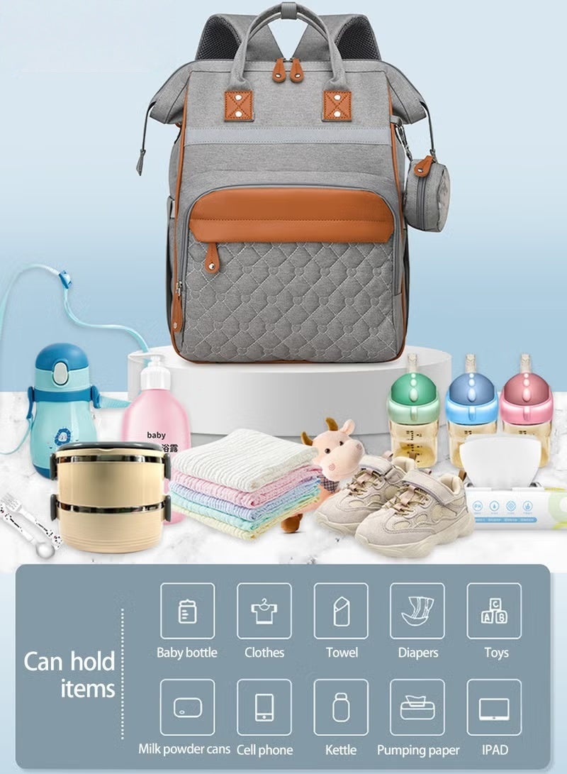 هوكور حقيبة الحفاضات حقيبة الظهر, حقيبة الحفاضات حقيبة الظهر, تغيير الأطفال حقائب, متعددة الوظائف السفر ظهر حزمة الأمومة, سعة كبيرة, مقاومة للماء وأنيقة - Image 3