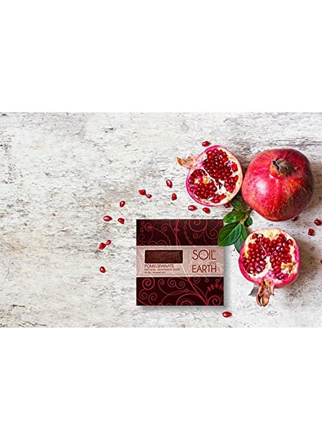 Soil And Earth Handmade Natural Soaps ; For All Skin Types ; 100% Vegan ; Paraben Free ; (Pomegranate)_3 X 125 Gm/ 4.4 Oz. - Image 4