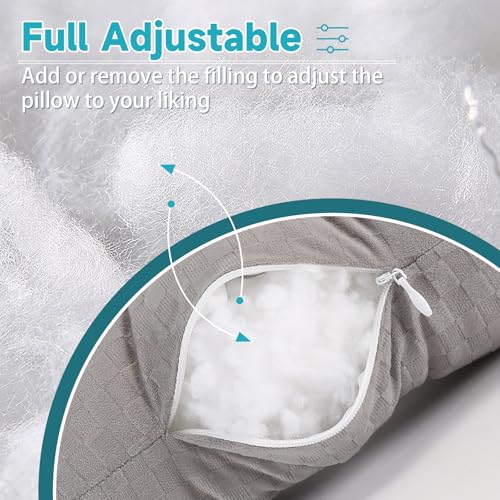 Wuronsa Ear Piercing Pillow with an Ear Hole, Cotton and Polyester Side Sleeping Pillow for CNH and Ear Pain Ear Inflammation Pressure Sores for Side Sleepers, Ear Guard Pillow (Light Grey) - Image 3