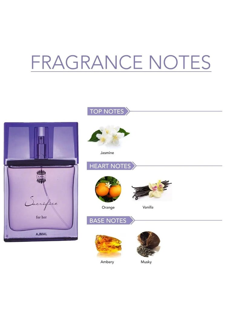 Ajmal Sacrifice For Her Eau De Parfum For Women - 50 ML - Image 4