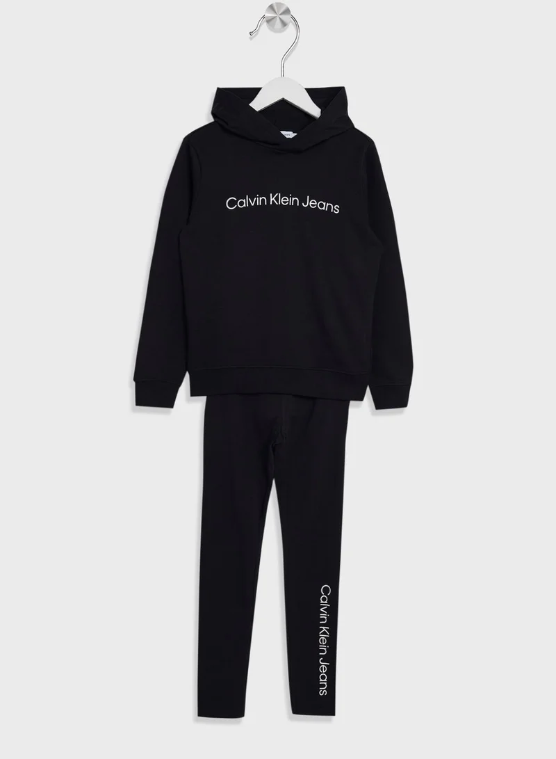 Calvin Klein Jeans Kids Logo Hoodie & Leggings Set