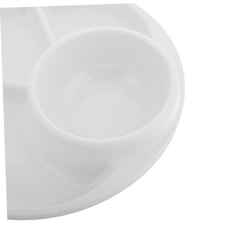 White Divided Plates For Portion Control Healthy Eating And Food Separation - Image 4