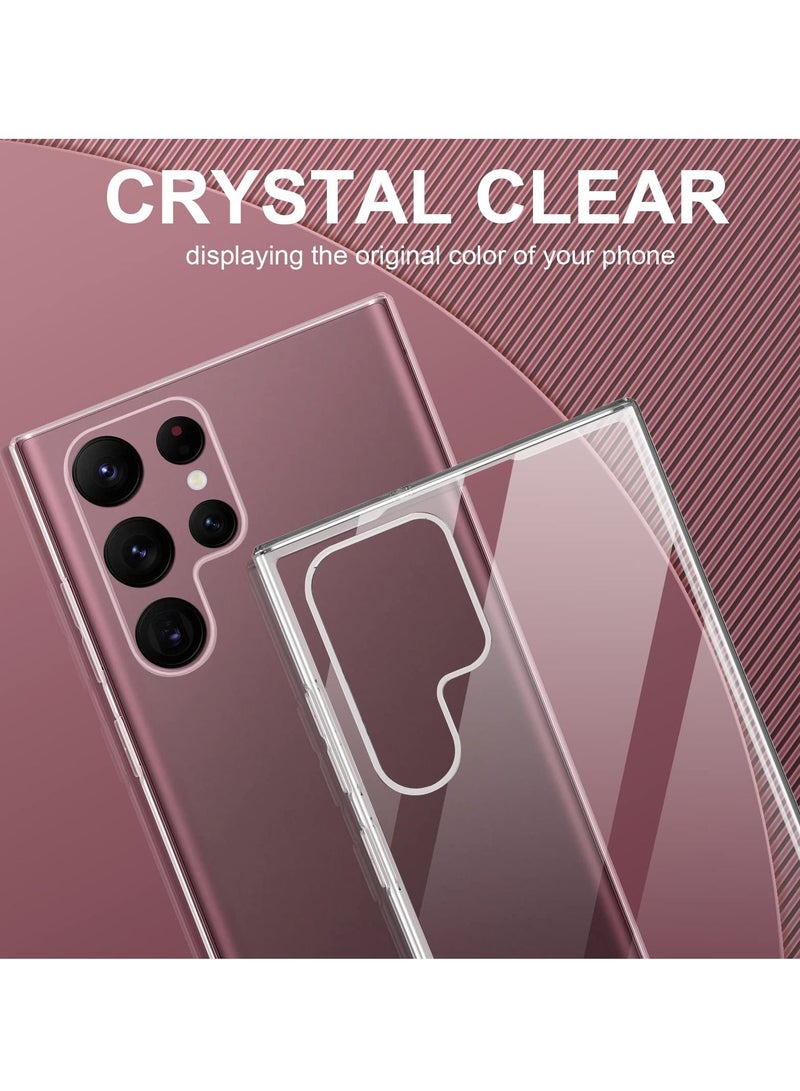 Houmt Clear Case Cover Compatible with Samsung Galaxy S22 Ultra, Support Wireless Charging Soft Transparent and Back Tpu for Galaxy S22 Ultra 5G 6.8 inch - Image 2