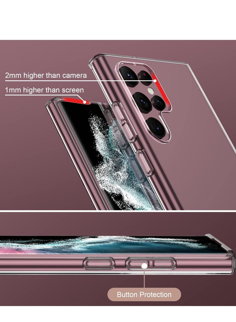 Houmt Clear Case Cover Compatible with Samsung Galaxy S22 Ultra, Support Wireless Charging Soft Transparent and Back Tpu for Galaxy S22 Ultra 5G 6.8 inch - Image 3