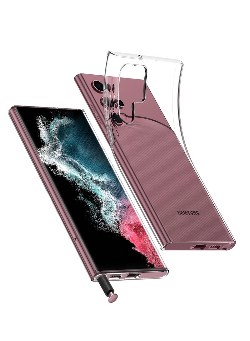Houmt Clear Case Cover Compatible with Samsung Galaxy S22 Ultra, Support Wireless Charging Soft Transparent and Back Tpu for Galaxy S22 Ultra 5G 6.8 inch - Image 1