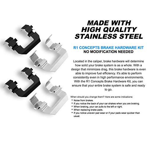 R1 Concepts Disc Brake Hardware Kit Rear 19992023 AUDI CADILLAC CHEVROLET FORD JAGUAR JEEP MAZDA MERCEDESBENZ MINI PONTIAC SAAB SATURN SEAT VOLKSWAGEN VOLVO S3 A3 MEXICO TTS QUAT - Image 4