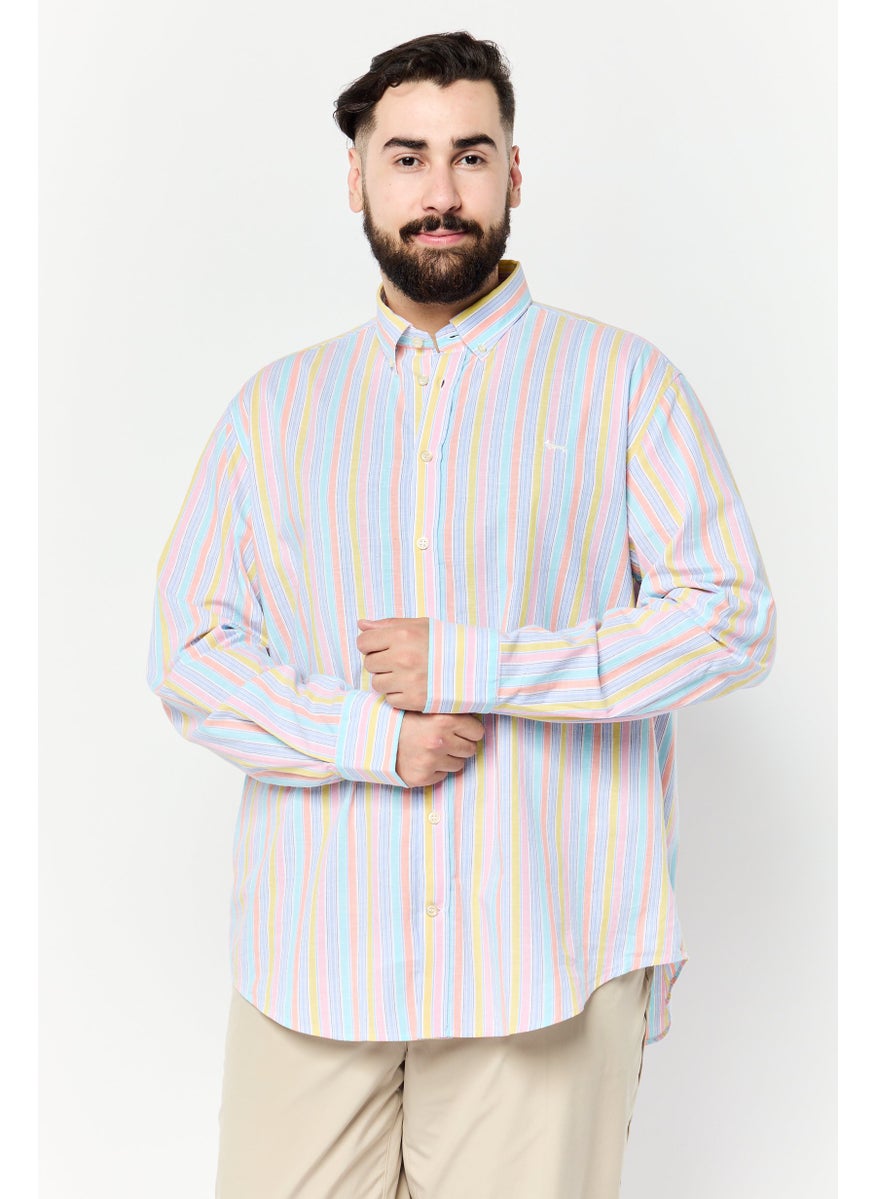 Harmont & Blaine - Men Regular Fit Stripe Long Sleeves Casual Shirt, Multicolor - Image 1