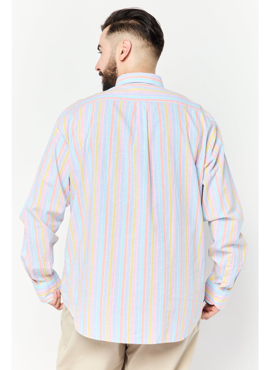 Harmont & Blaine - Men Regular Fit Stripe Long Sleeves Casual Shirt, Multicolor - Image 1