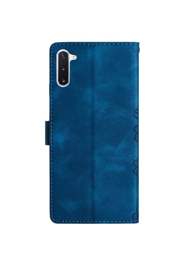 اس-توب جراب لهاتف Samsung Galaxy Note10 مصنوع من مادة البولي يوريثان المنقوشة بنقشة زهور الكرز والفراشات - Image 3