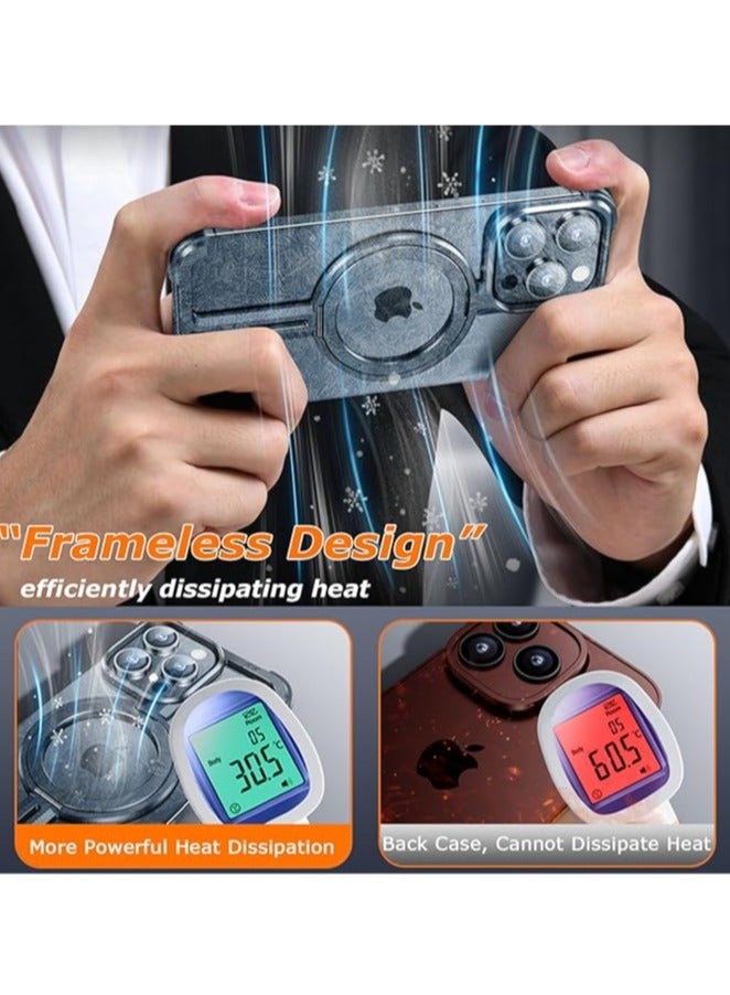 عام حالة آيفون 16ProMax / 16Pro ، 【MagSafe متوافق】 الألومنيوم فرملس الحد الأدنى حالة الهاتف مع غير مرئية حلقة قوس - Image 5