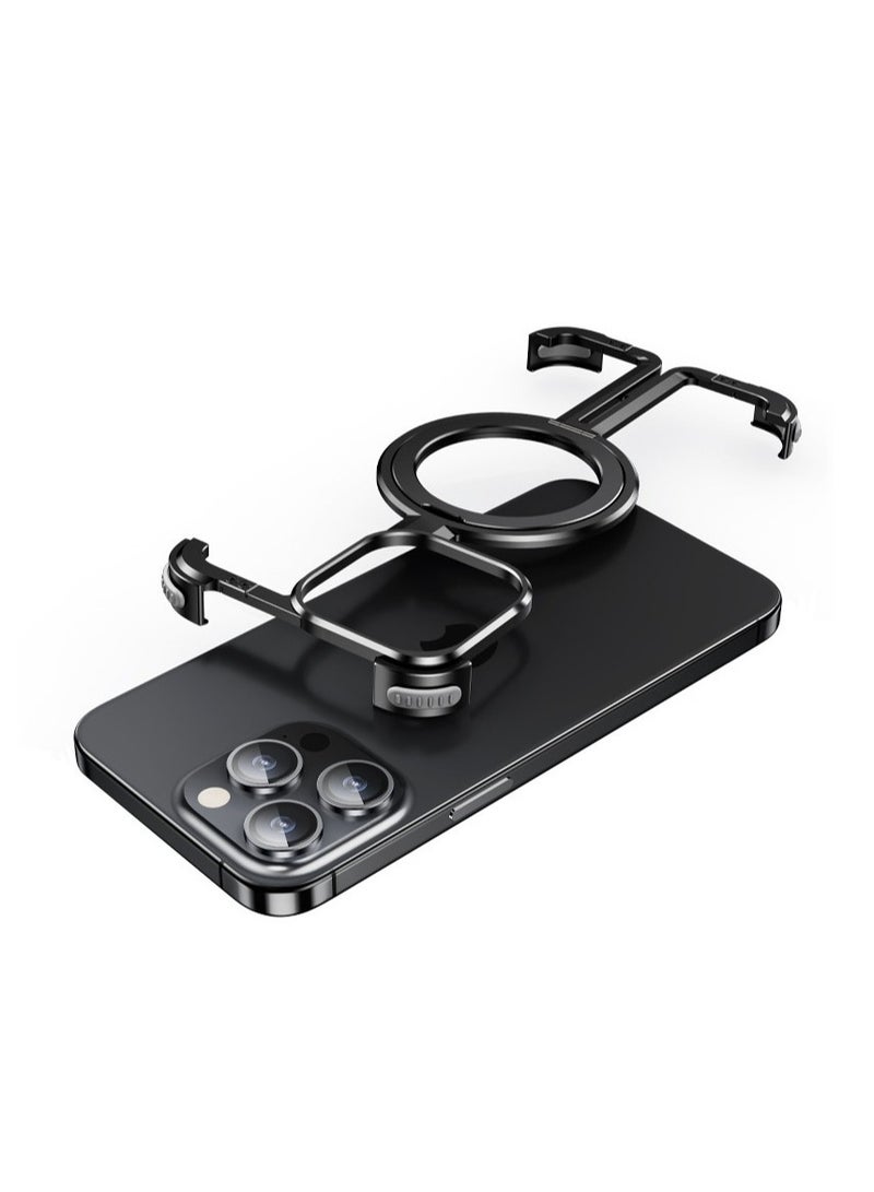 عام حالة آيفون 16ProMax / 16Pro ، 【MagSafe متوافق】 الألومنيوم فرملس الحد الأدنى حالة الهاتف مع غير مرئية حلقة قوس - Image 1