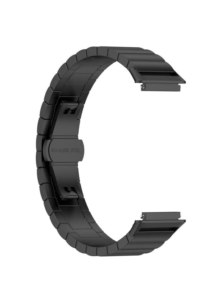 حزام بديل من الفولاذ المقاوم للصدأ لساعة هواوي باند 7، مقاوم للاهتراء، خفيف (أسود) - Image 3