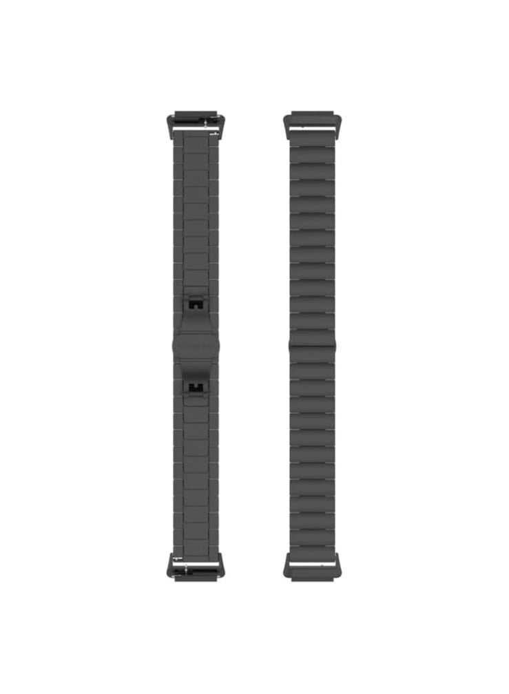 حزام بديل من الفولاذ المقاوم للصدأ لساعة هواوي باند 7، مقاوم للاهتراء، خفيف (أسود) - Image 2