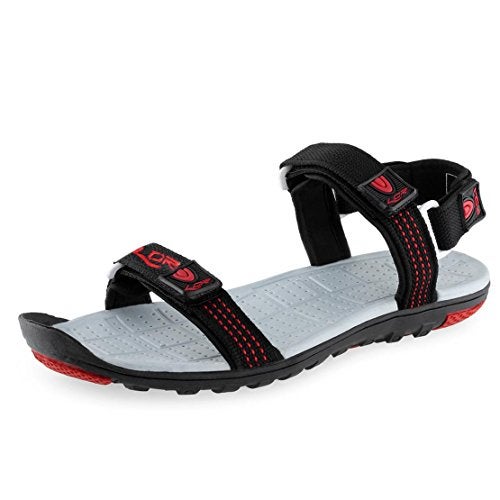LANCER mens Outdoor Sandal , Black Red, 6 UK - Image 1