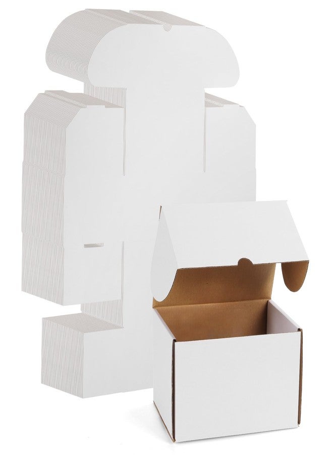 WIFTREY 7x5x4 Small Shipping Boxes Set of 40, White Corrugated Cardboard Box Shipping Box for Packaging Small Business, Moving, Mailing - Image 1