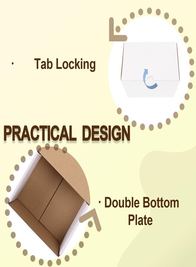 WIFTREY 7x5x4 Small Shipping Boxes Set of 40, White Corrugated Cardboard Box Shipping Box for Packaging Small Business, Moving, Mailing - Image 4