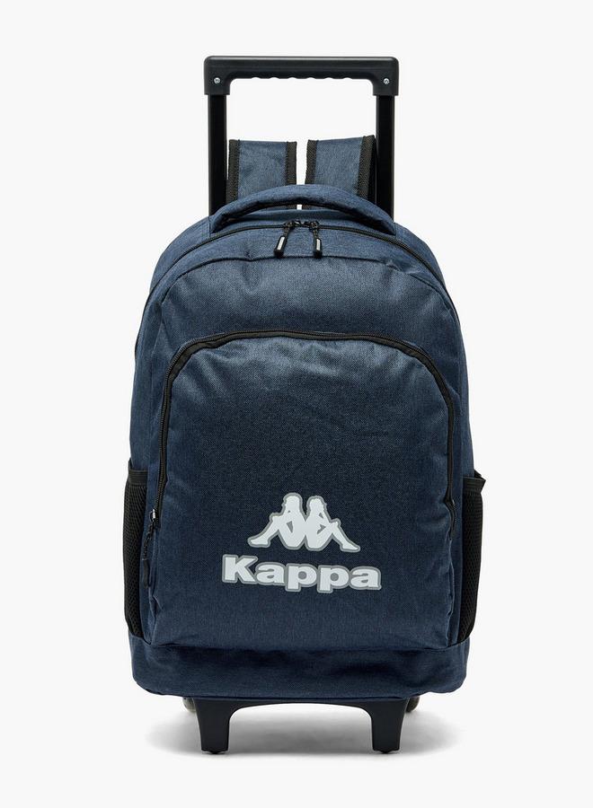 Kappa Logo Print 3-Piece School Trolley Bag Set For Kids 13 Years+ With Lunch Bag And Pencil Pouch - Image 4