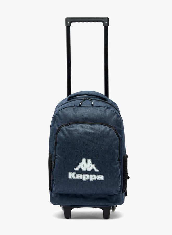Kappa Logo Print 3-Piece School Trolley Bag Set For Kids 13 Years+ With Lunch Bag And Pencil Pouch - Image 5