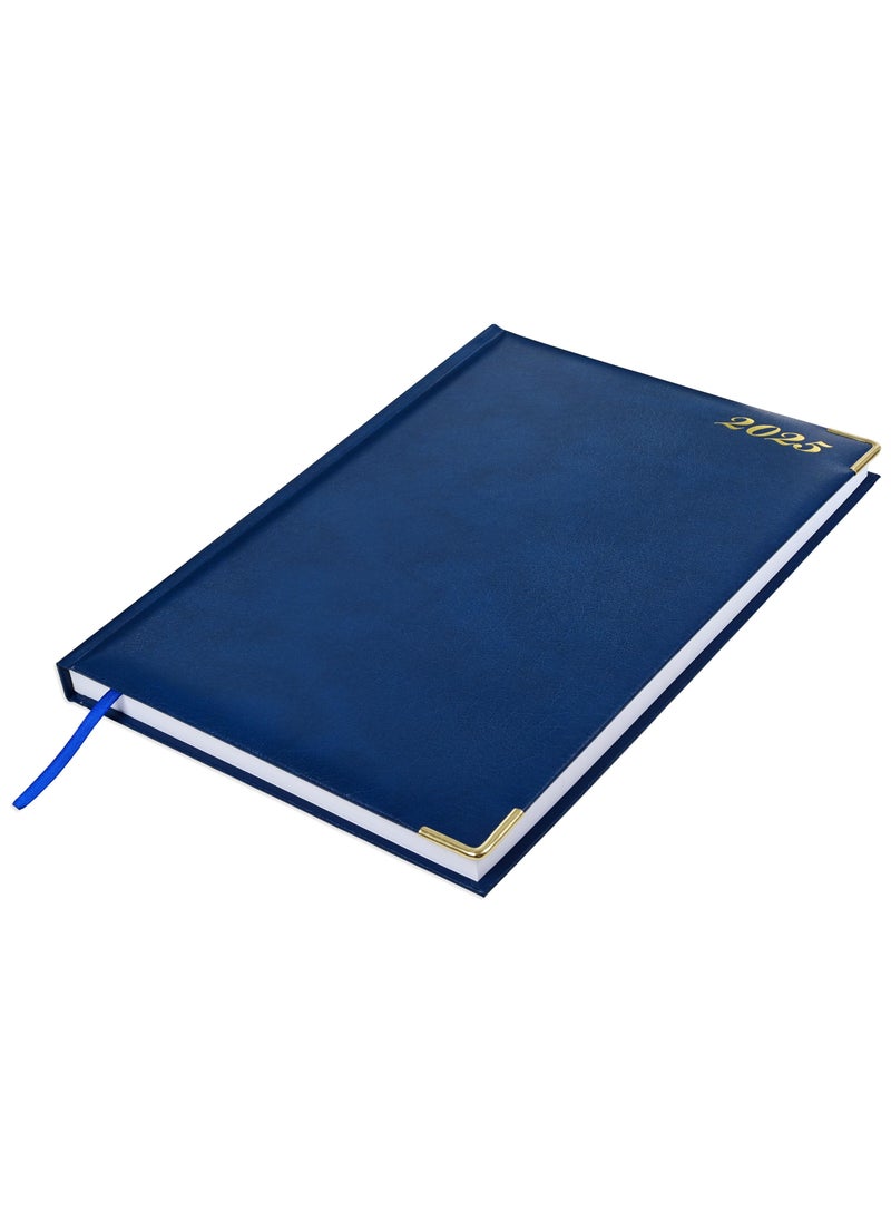 FIS FIS A4 Diary 2025 English (Golden Corners) Blue - FSDI42E25BL  - Image 1