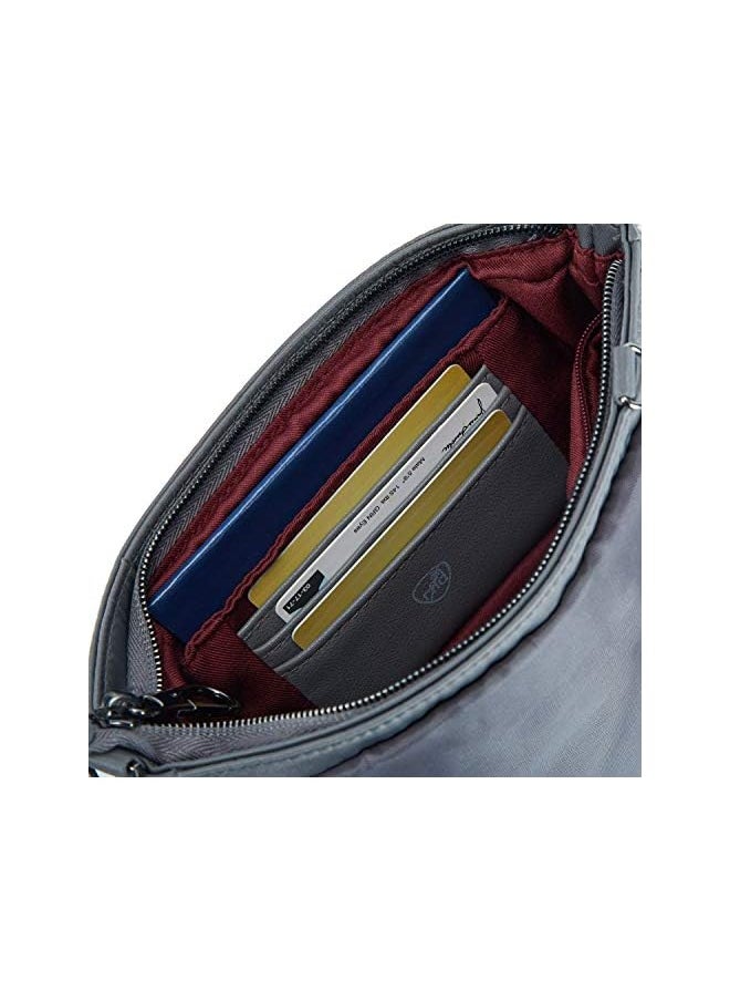 Travelon Addison-Anti-Theft-Convertible Crossbody/Belt Bag-Gray, Gray, One Size, Travelon: Addison - Anti-theft - Convertible Crossbody/Belt Bag - Gray  - Image 4
