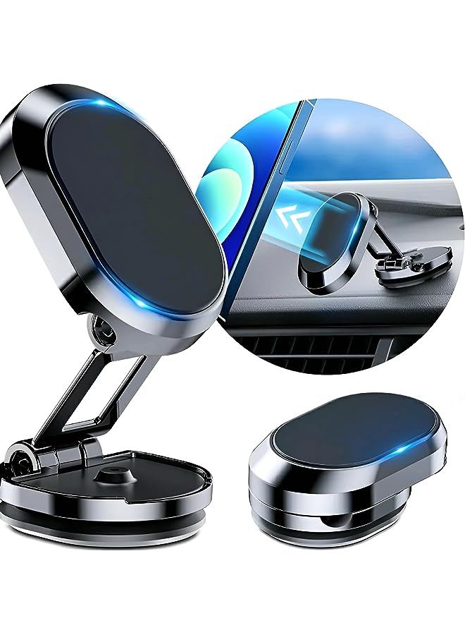 PROMASS Car Phone Holder Foldable for Dashboard and Mobile Phone Holder, 360 Degree Adjustable Aluminum Phone Holder Perfect for Kitchen Table and Anywhere - Image 1