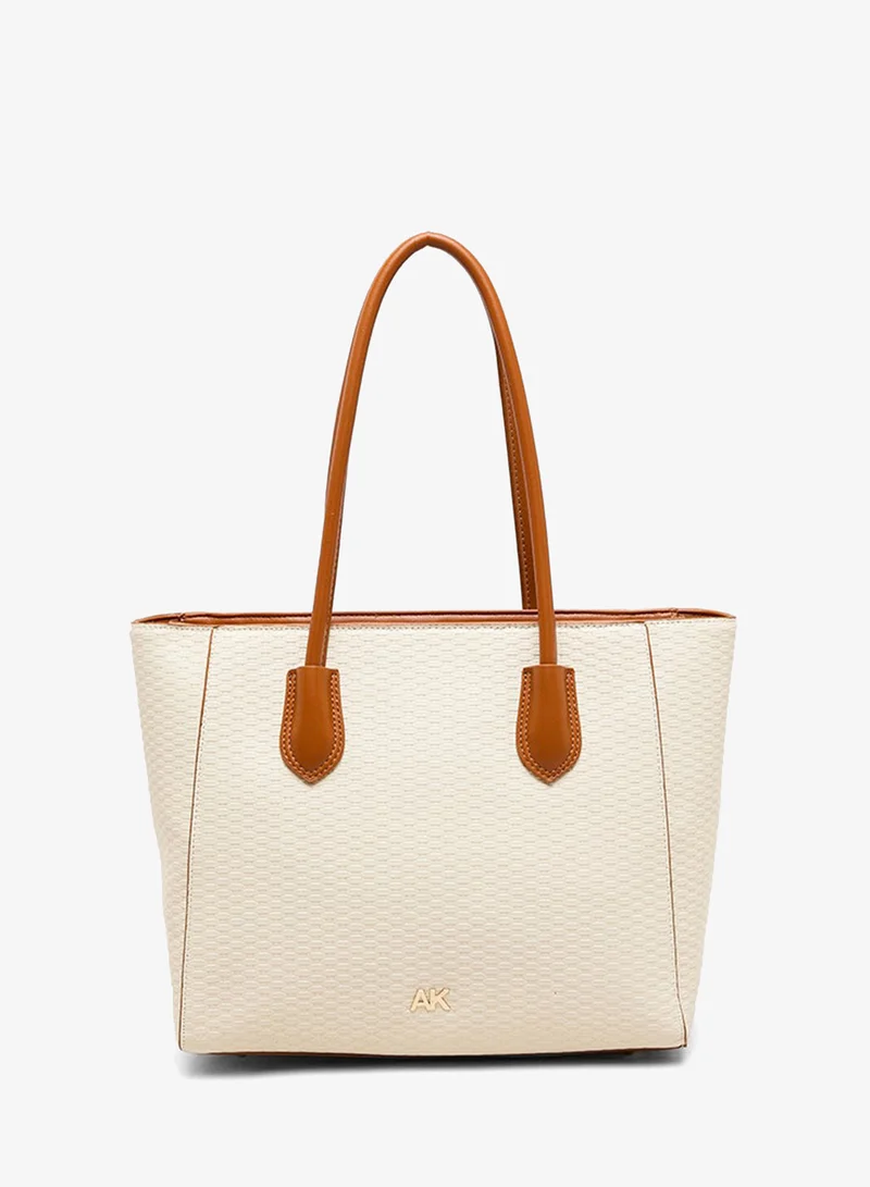 ANNE KLEIN  Anne Klein Textured Pu Zip Closure Tote Bag for Women | Best Price UAE