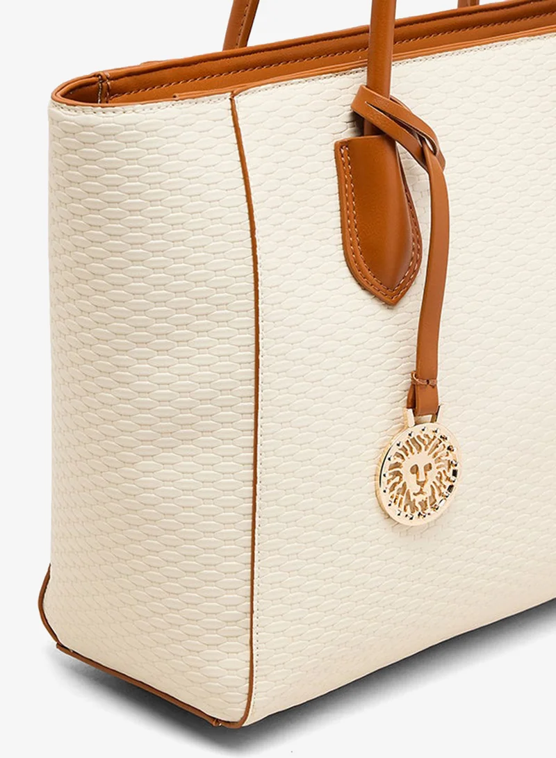 ANNE KLEIN  Anne Klein Textured Pu Zip Closure Tote Bag for Women | Best Price UAE