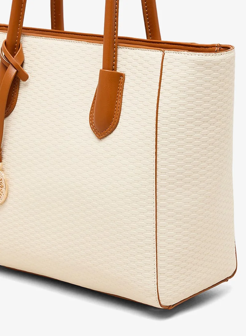 ANNE KLEIN  Anne Klein Textured Pu Zip Closure Tote Bag for Women | Best Price UAE