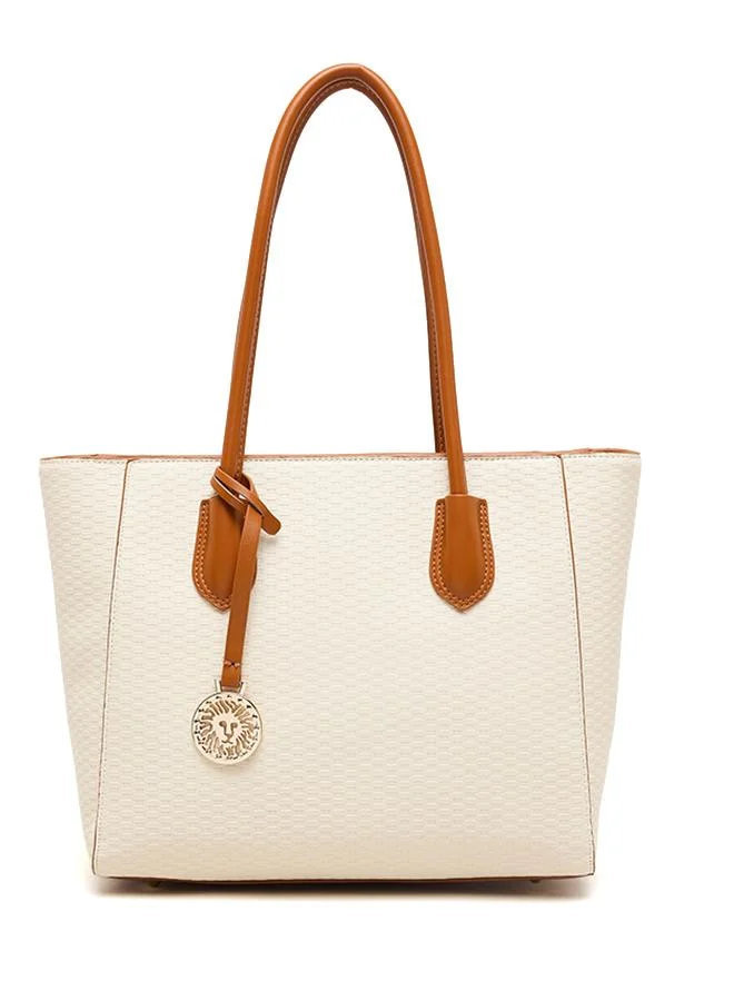 Textured PU Zip Closure Tote Bag