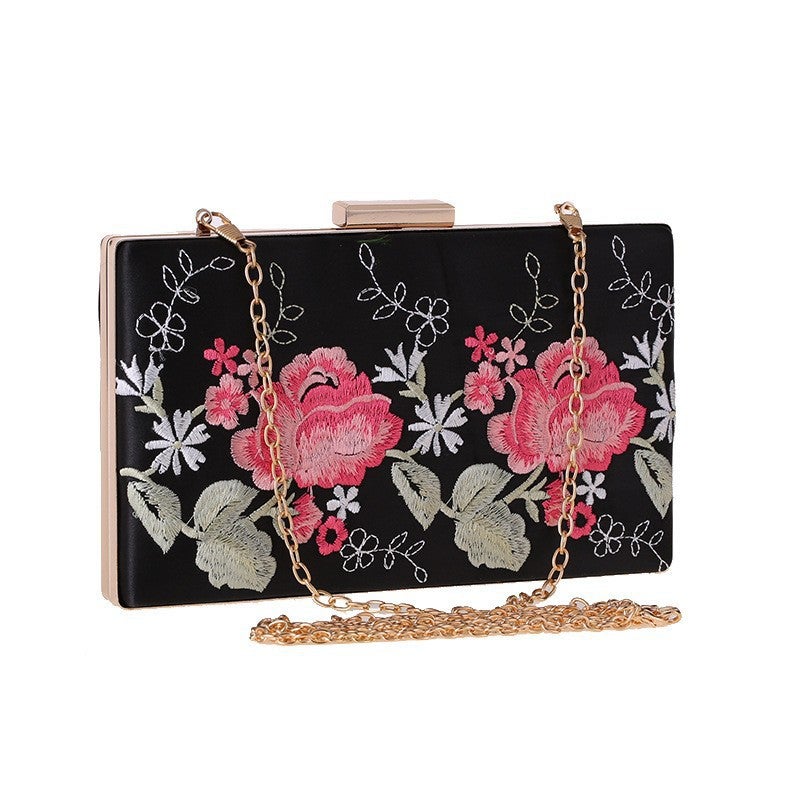 New Fashion Women'S Bag Clutch Bag Women'S Flower Hard Shell Lock Buckle Evening Bag Single Shoulder Crossbody Chain Small Bag 12931 - Image 2