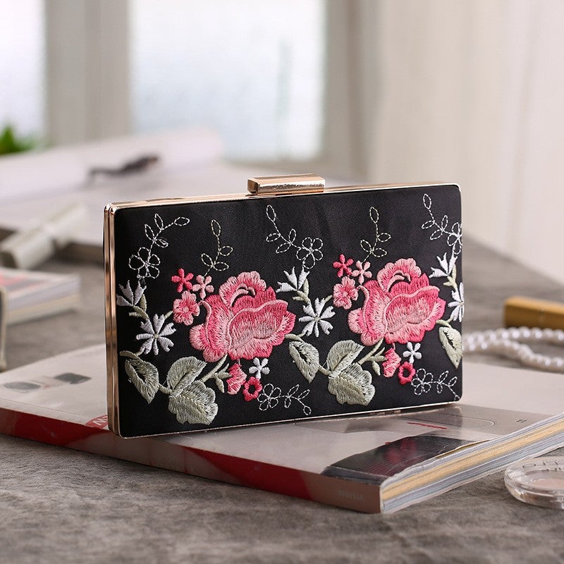 New Fashion Women'S Bag Clutch Bag Women'S Flower Hard Shell Lock Buckle Evening Bag Single Shoulder Crossbody Chain Small Bag 12931 - Image 5