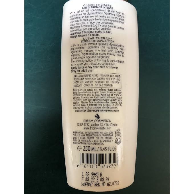 ct clear therapy CT+ Clear Therapy LIGHTENING BODY LOTION CARROT 500ml - Image 2