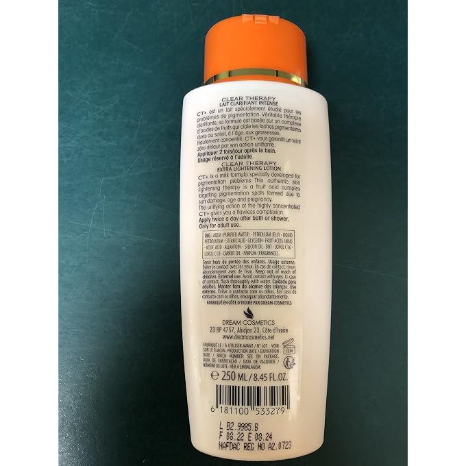 ct clear therapy CT+ Clear Therapy LIGHTENING BODY LOTION CARROT 500ml - Image 3