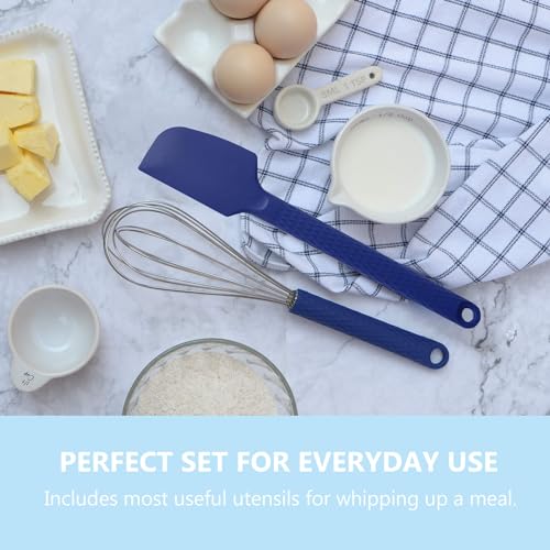 Kaiihome Silicone Kitchen Utensils Set - 28 Pieces Cooking Utensils Set Non-Stick Heat Resistance Silicon with Stainless Steel Handle - Royal Blue - Image 5