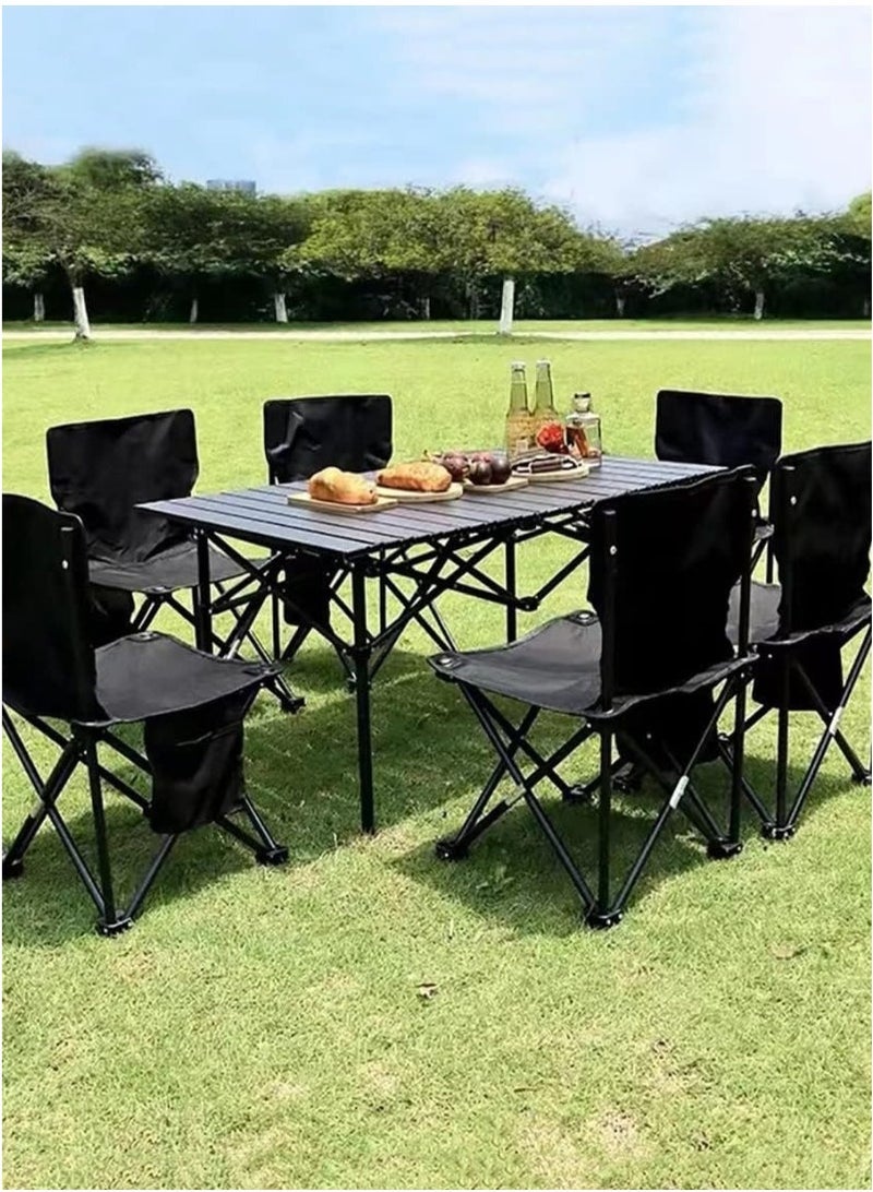 Mereza Camping Furniture Set, Foldable Camping Table and Chairs, Portable Family Travel Camping Picnic Table and Chairs Set, Multifunctional Foldable Travel Table and Chairs Set Camping Table for Outdoor Barbecue, Cooking, Party, Beach - Image 3