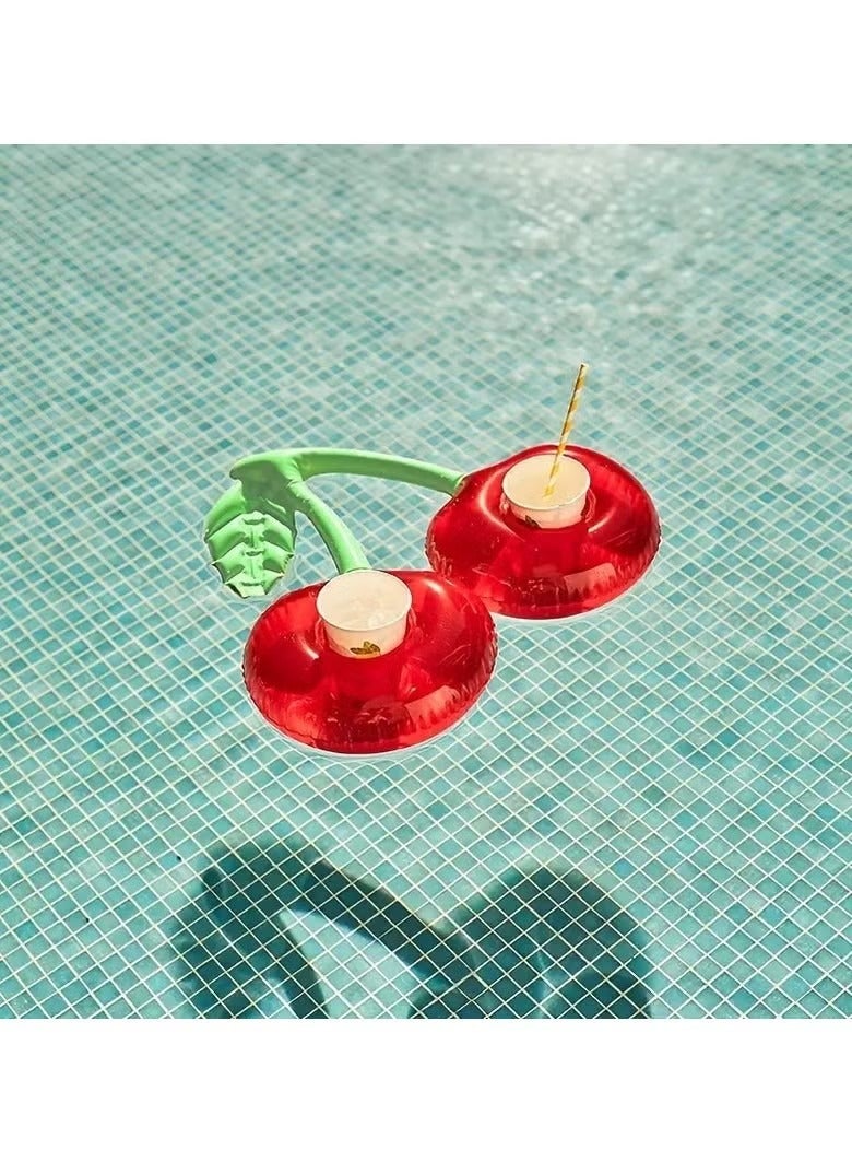 1pcs Inflatable Cherry Drink Holder: Perfect Pool Party Toy for Summer Swimming Pool Decoration! - Image 2