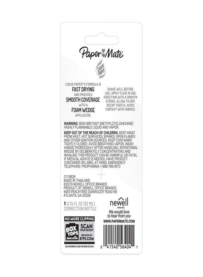 Liquid Paper 5640415 .74 Oz White Liquid Correction Fluid - Image 4