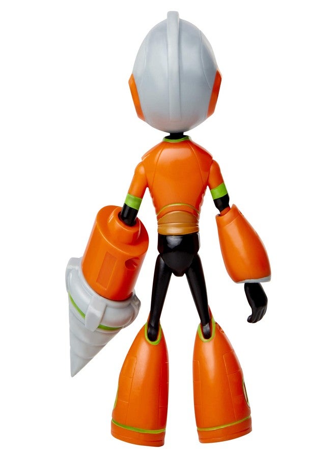 Megaman Fully Charged – Deluxe Drill Man Schematics Articulated Action Figure with Spinning Drill and Break-Apart Boulder Accessory! Based on the new show! - Image 3