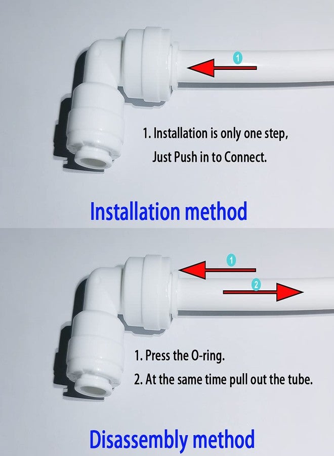 MALIDA Quick Connector Male Adapter Elbow and Straight Combination, 1/2 Inch NPT Thread x 1/4 Inch Tube OD Push to Connect Fittings, for Water Filter purification systems.(pack of 10) - Image 5
