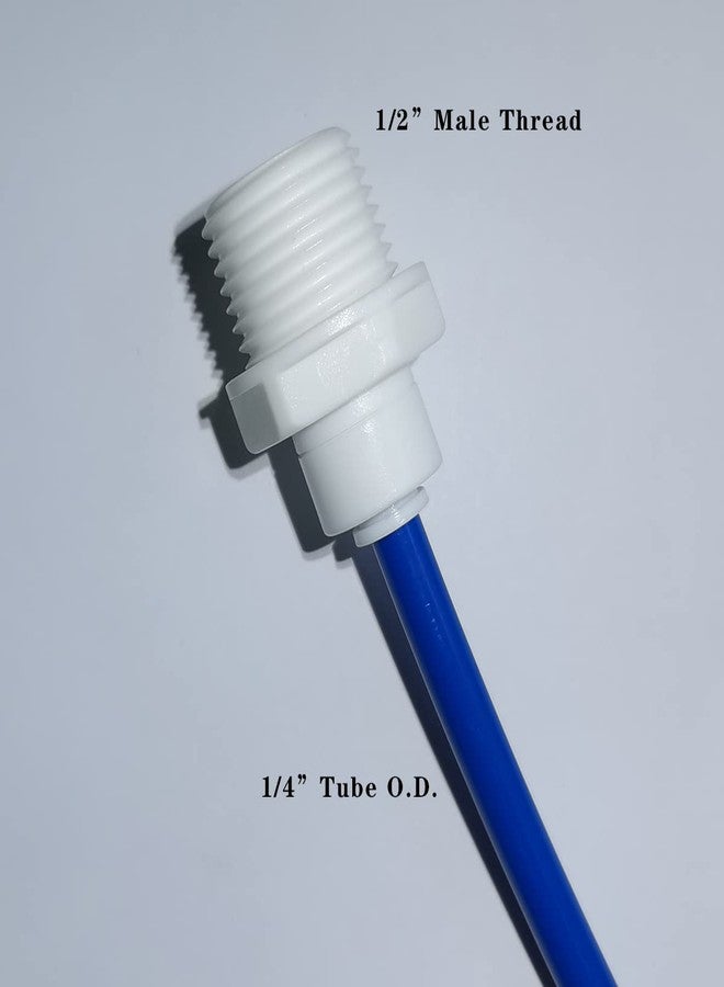 MALIDA Quick Connector Male Adapter Elbow and Straight Combination, 1/2 Inch NPT Thread x 1/4 Inch Tube OD Push to Connect Fittings, for Water Filter purification systems.(pack of 10) - Image 4